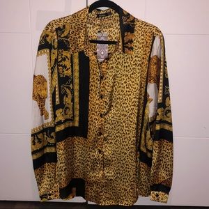 Chain Print Oversized Shirt